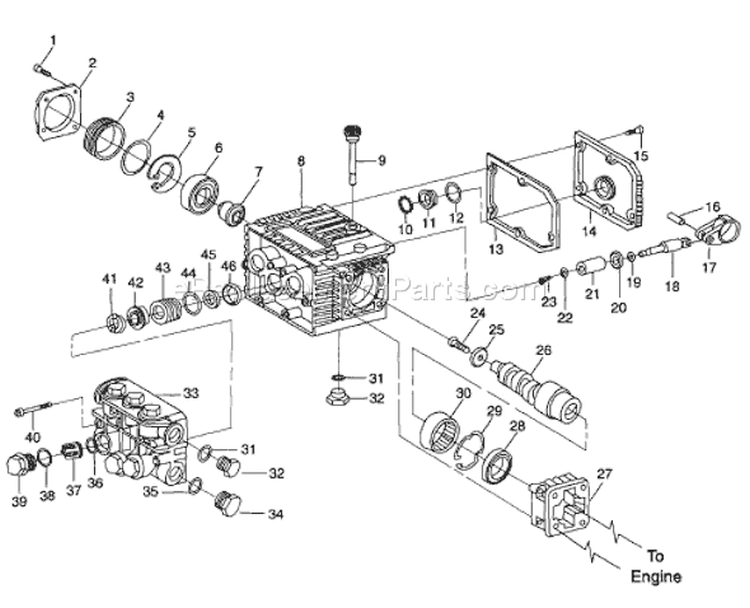 Page F Diagram and Parts List for A2701  Briggs and Stratton Pressure Washer
